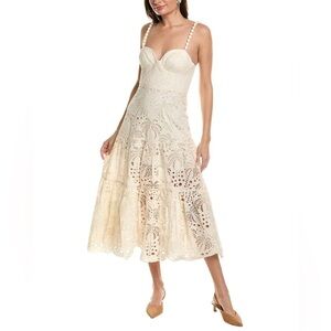 Farm Rio Palm Tree Richelieu Midi Dress